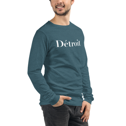 'Détroit' T-Shirt (Didot Font) | Unisex Long Sleeve