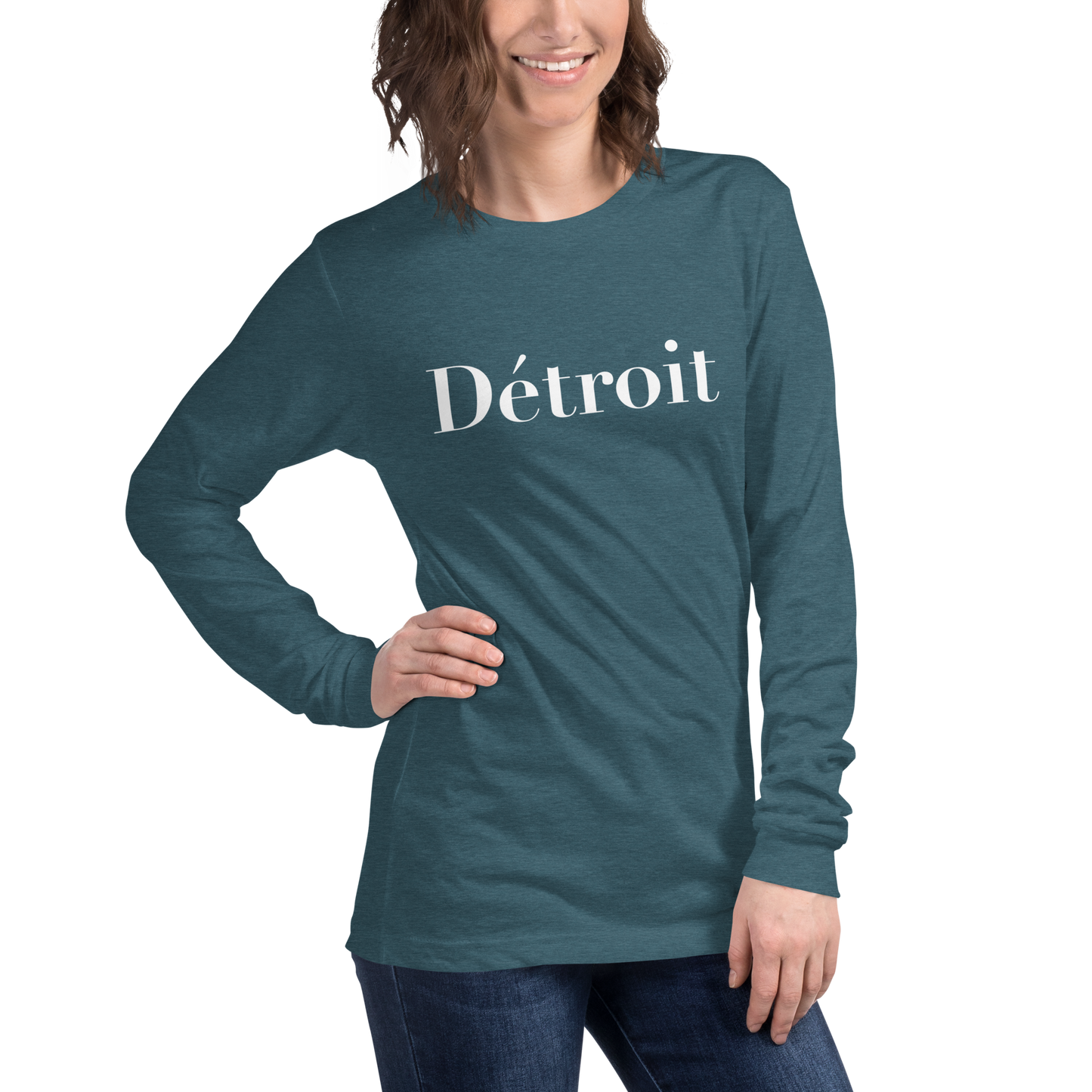 'Détroit' T-Shirt (Didot Font) | Unisex Long Sleeve