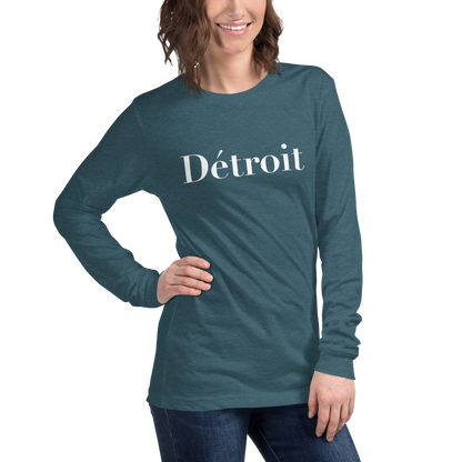 'Détroit' T-Shirt (Didot Font) | Unisex Long Sleeve