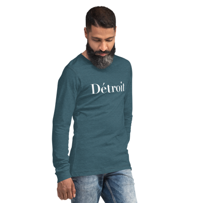 'Détroit' T-Shirt (Didot Font) | Unisex Long Sleeve