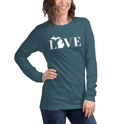 Michigan 'Love' T-Shirt (Didone Font) | Unisex Long Sleeve