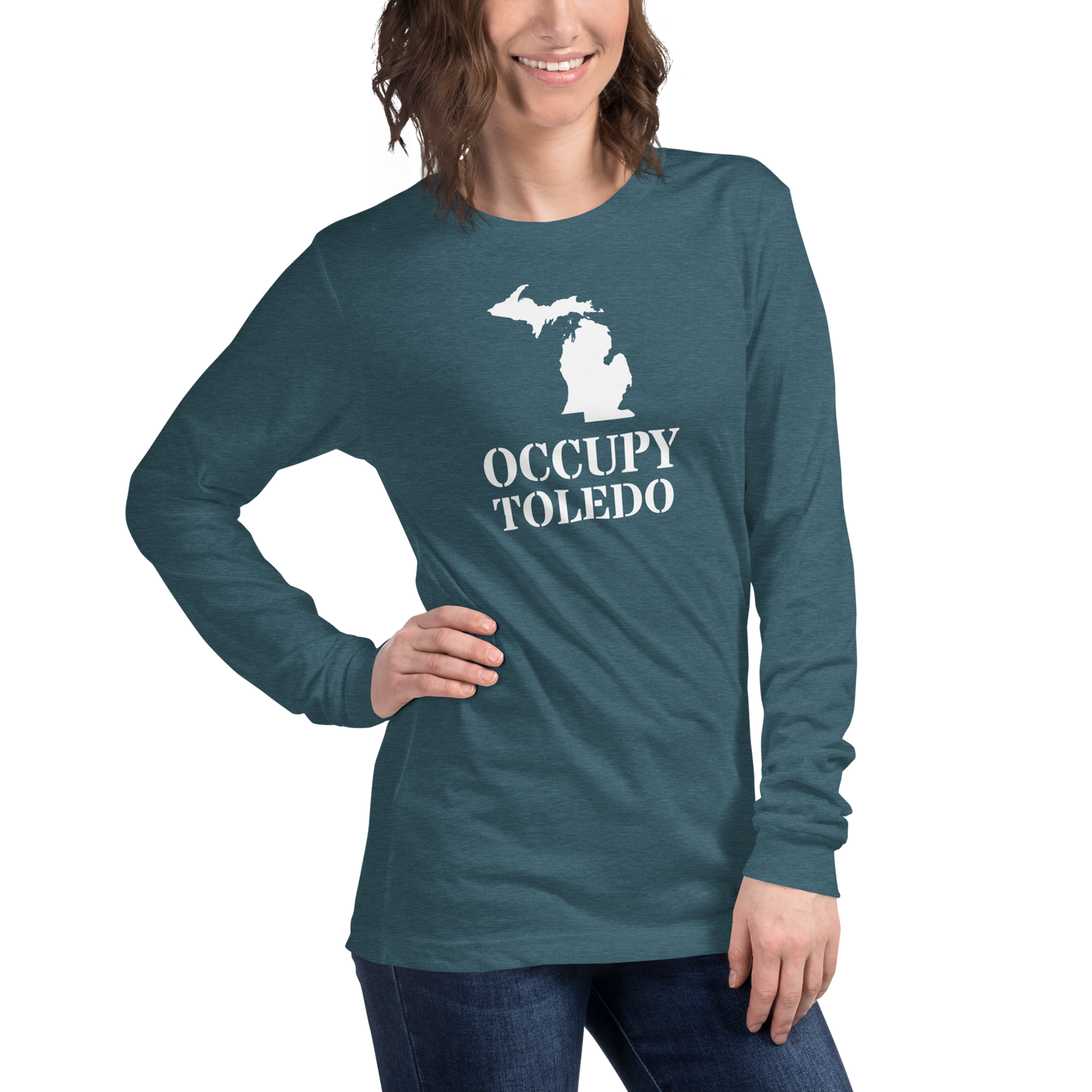 'Occupy Toledo' T-Shirt (w/ Corrected Michigan Outline) | Unisex Long Sleeve