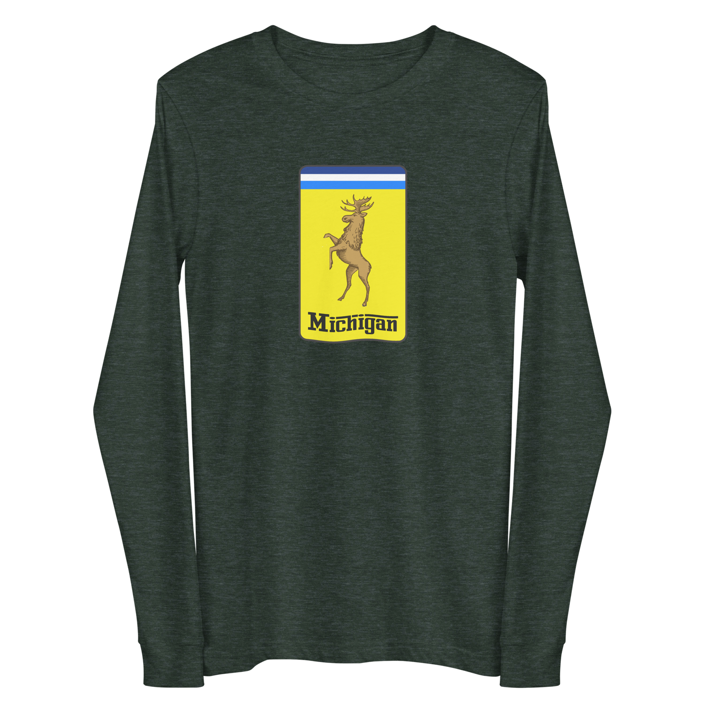 'Michigan' Unisex Long Sleeve T-Shirt (Italian Sports Car Parody)