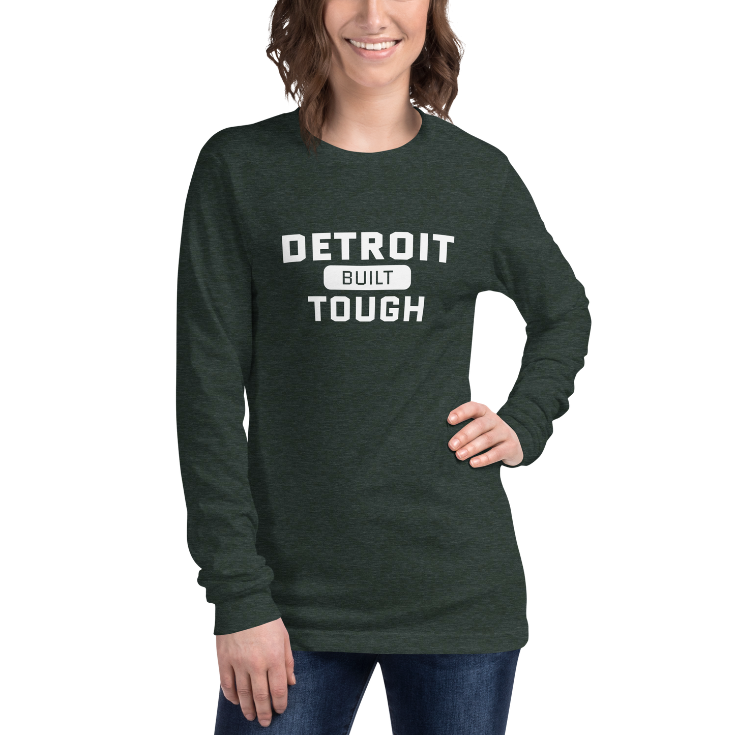 'Built Detroit Tough' Long Sleeve T-Shirt | Unisex