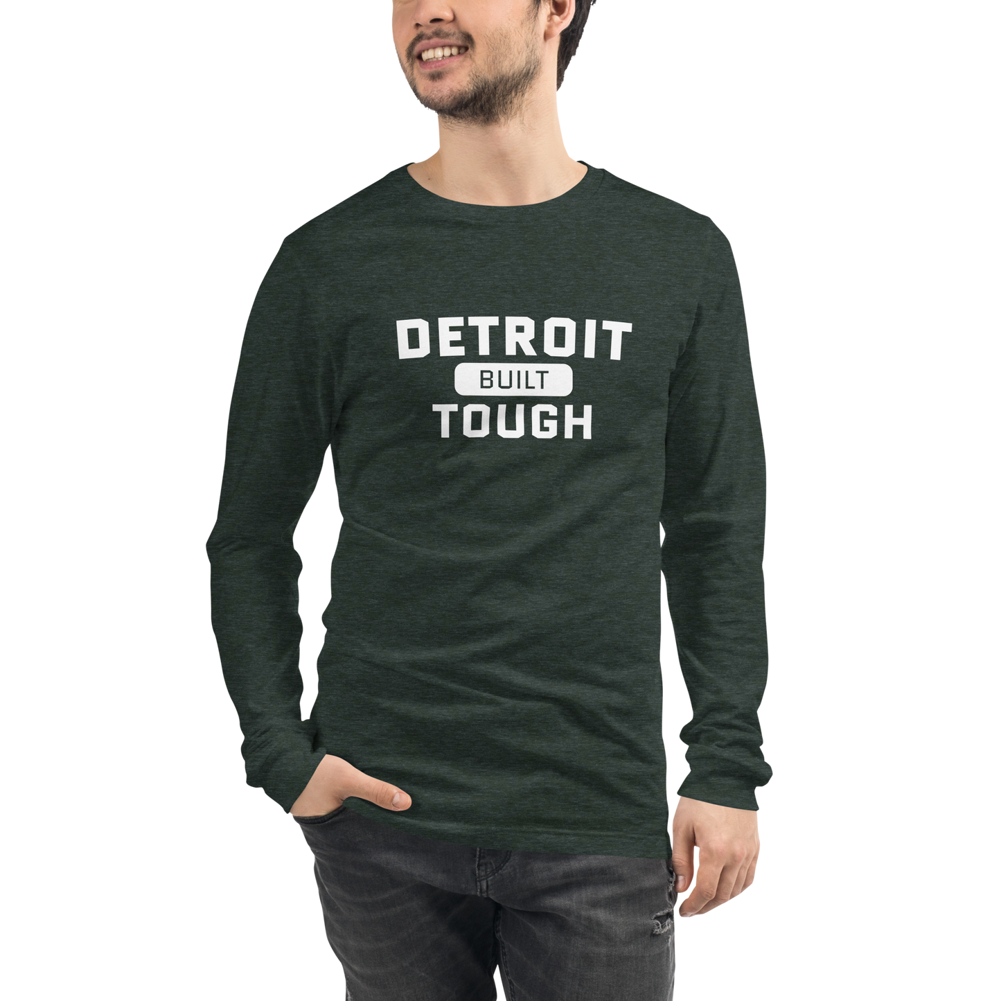 'Built Detroit Tough' Long Sleeve T-Shirt | Unisex