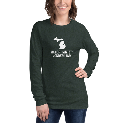 Michigan 'Water Winter Wonderland' Long Sleeve T-Shirt | Unisex