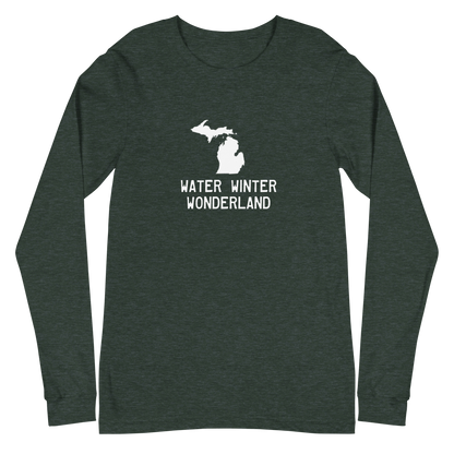 Michigan 'Water Winter Wonderland' Long Sleeve T-Shirt | Unisex