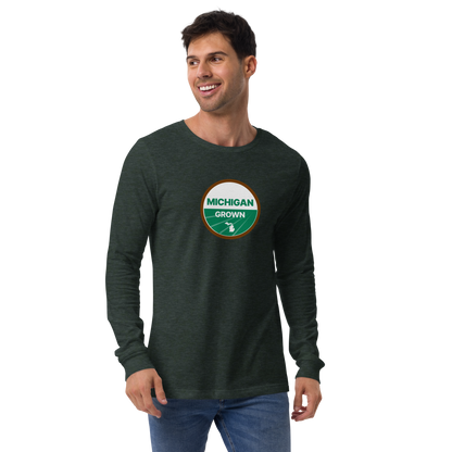 'Michigan Grown' Long Sleeve T-Shirt (Organic Certification Parody)