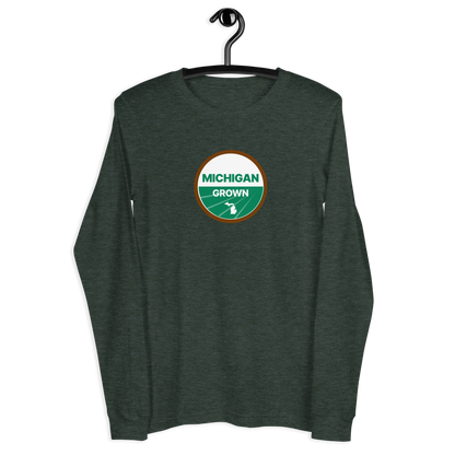 'Michigan Grown' Long Sleeve T-Shirt (Organic Certification Parody)