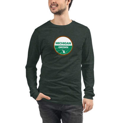 'Michigan Grown' Long Sleeve T-Shirt (Organic Certification Parody)