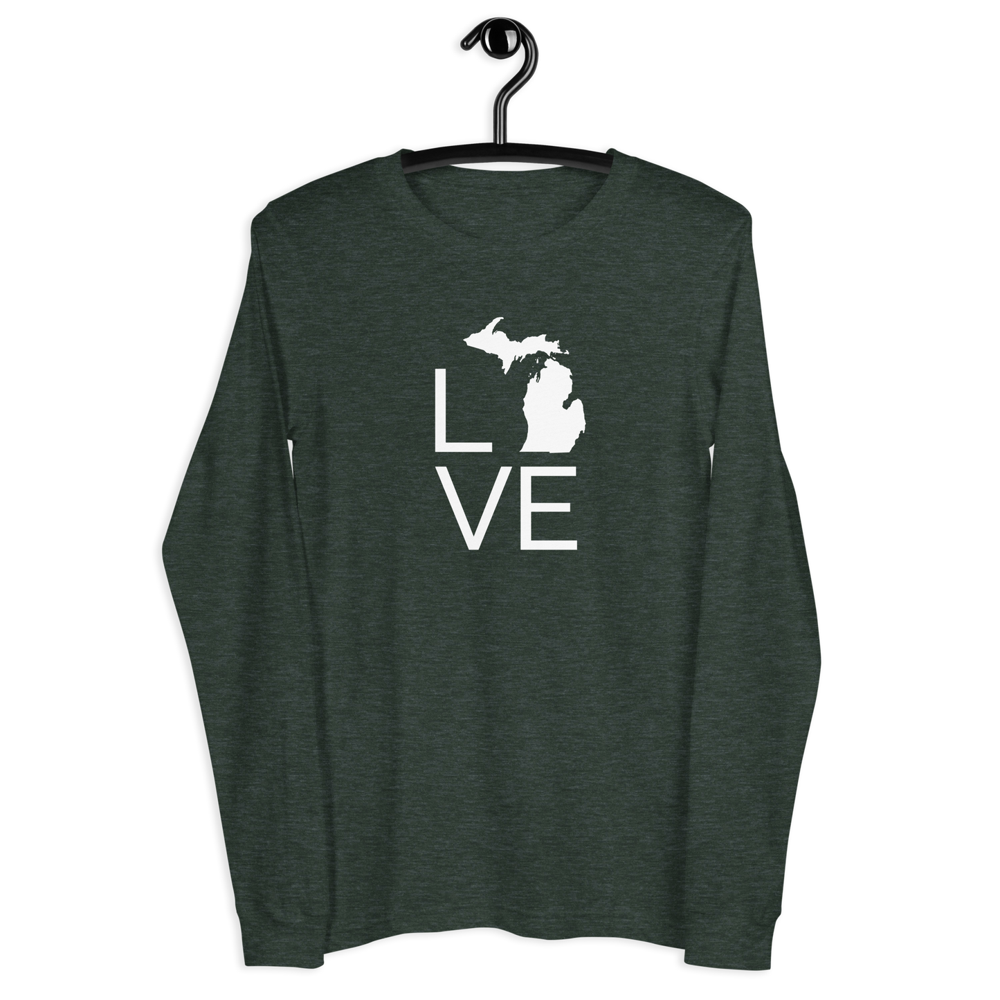 Michigan 'Love' T-Shirt (Thin Sans Font) | Unisex Long Sleeve