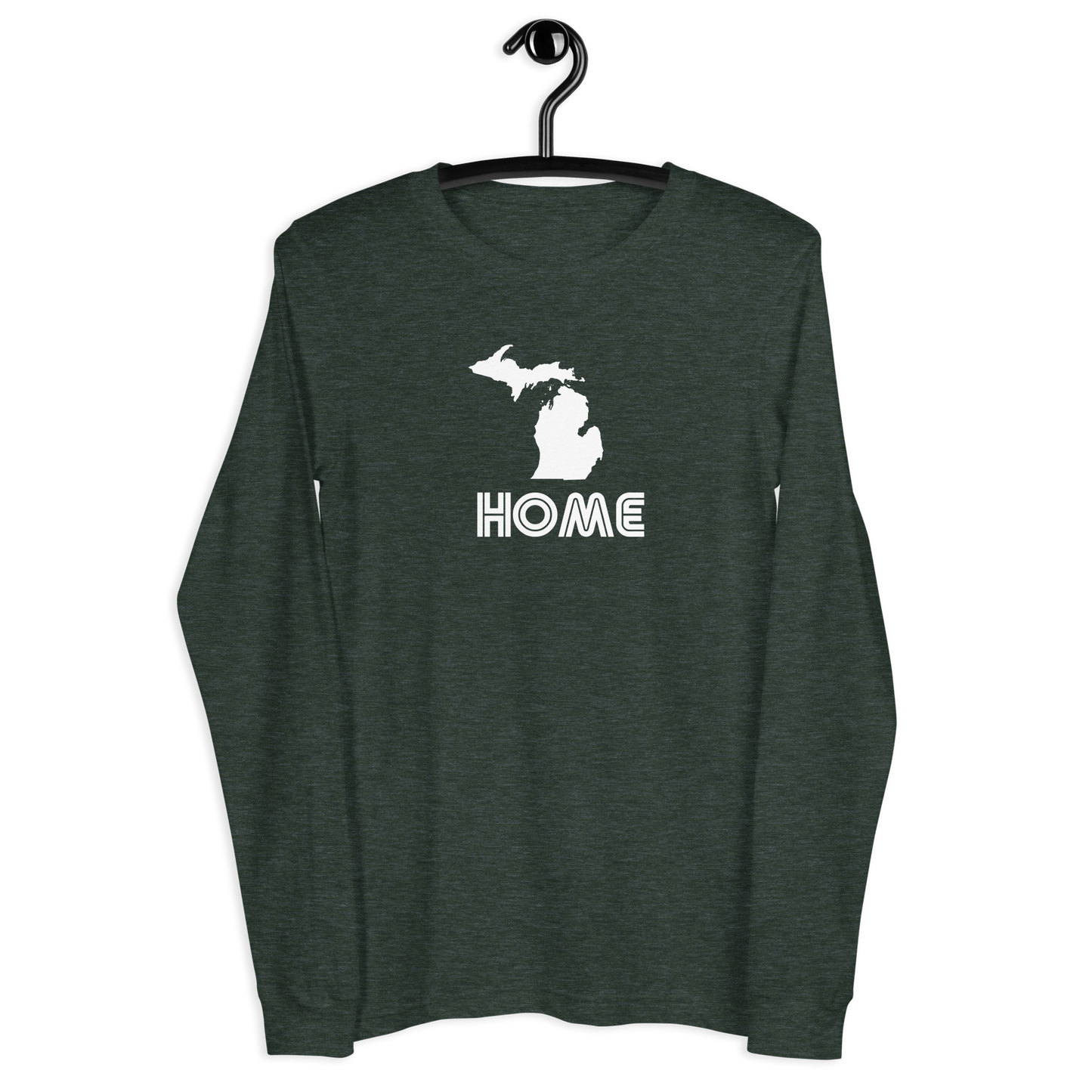 Michigan 'Home' T-Shirt (1970s Audiophile Font) | Unisex Long Sleeve