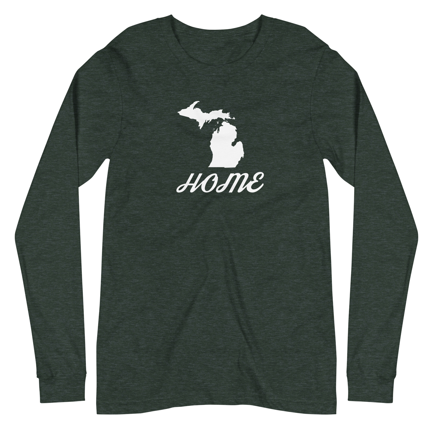 Michigan 'Home' T-Shirt (Retro Script Font) | Unisex Long Sleeve