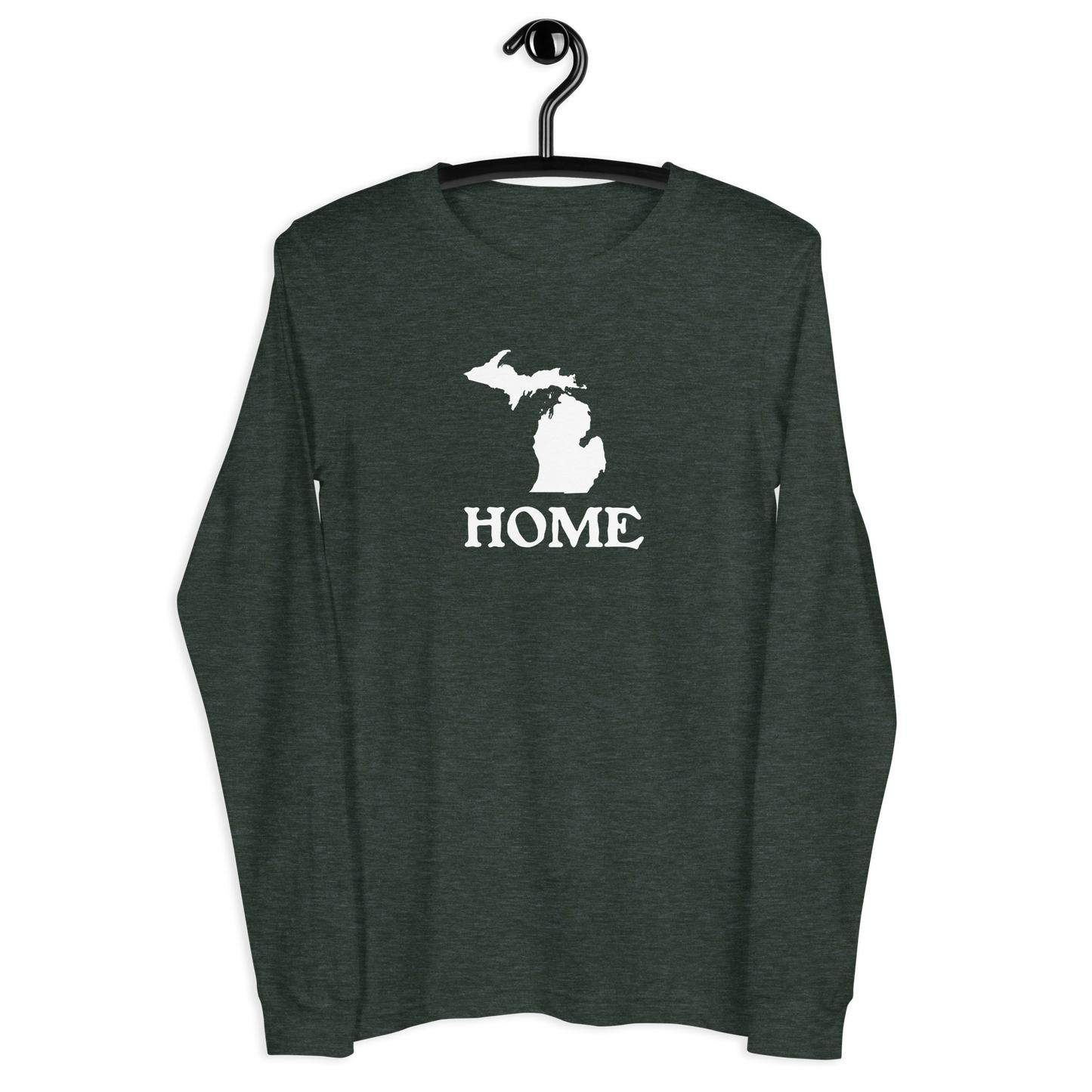 Michigan 'Home' T-Shirt (Woodcut Font) | Unisex Long Sleeve