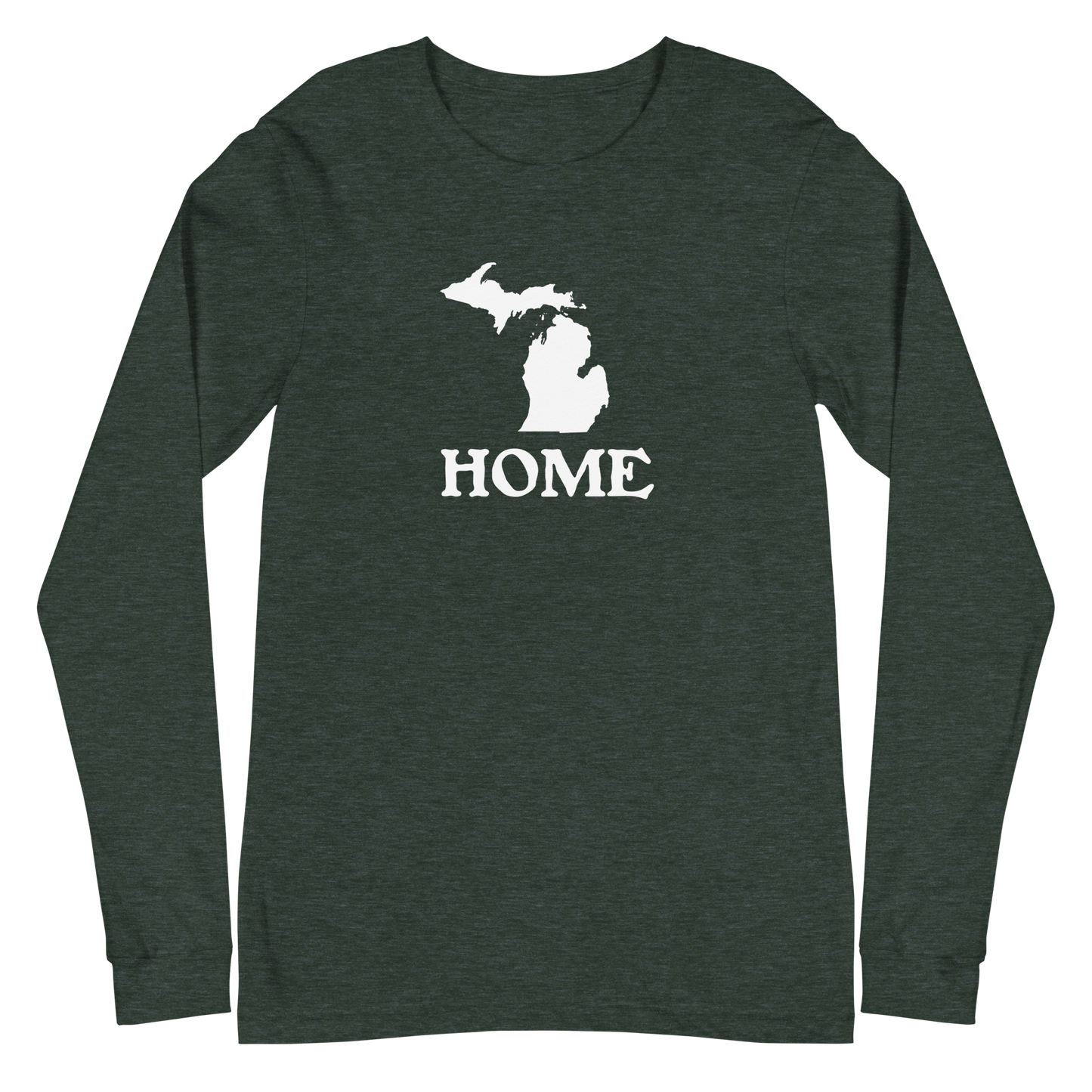 Michigan 'Home' T-Shirt (Woodcut Font) | Unisex Long Sleeve