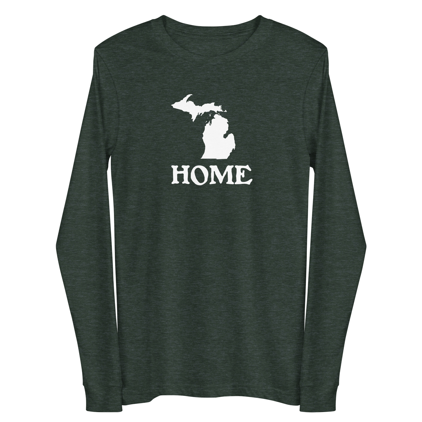 Michigan 'Home' T-Shirt (Woodcut Font) | Unisex Long Sleeve