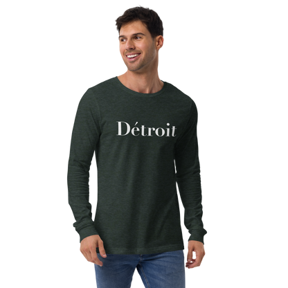 'Détroit' T-Shirt (Didot Font) | Unisex Long Sleeve