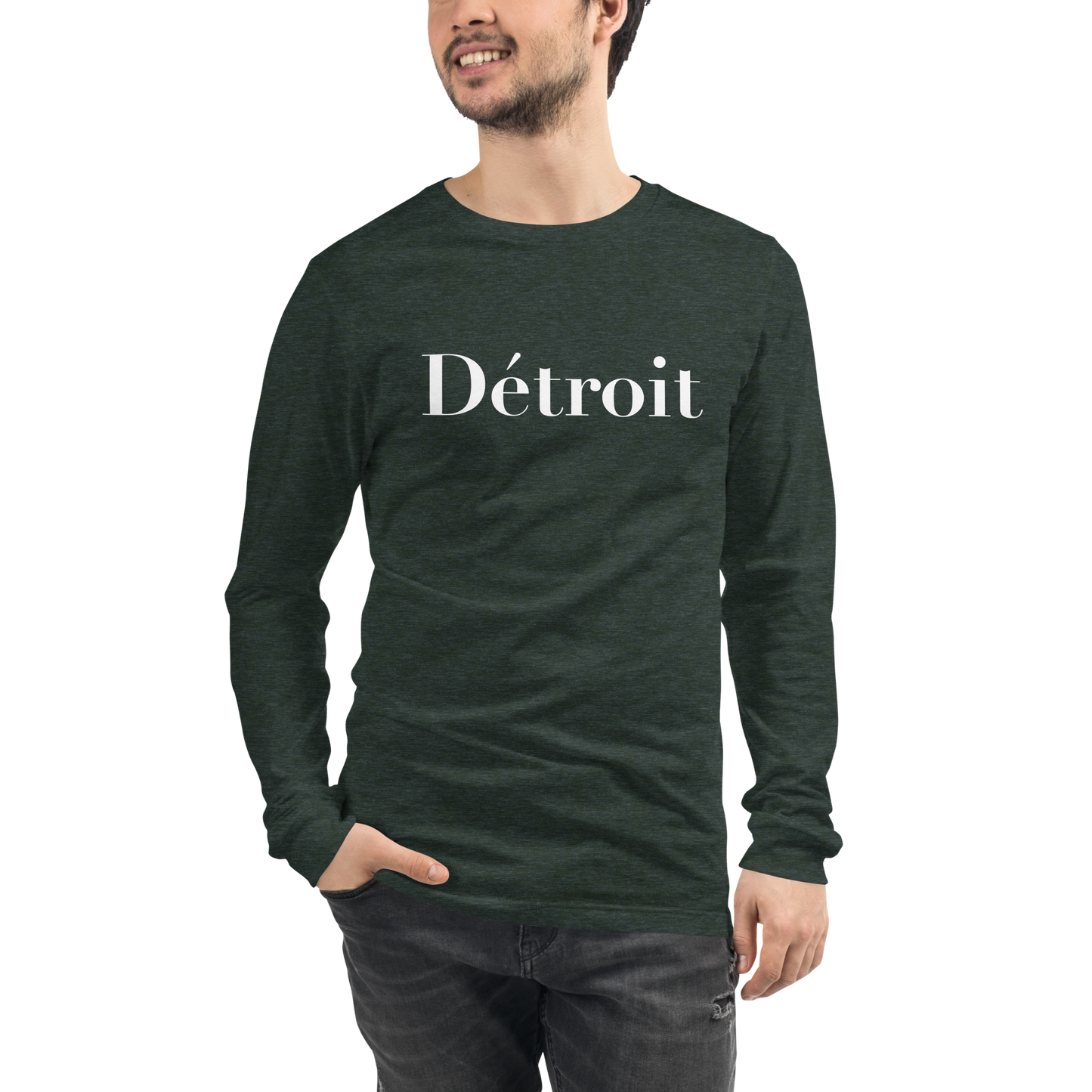 'Détroit' T-Shirt (Didot Font) | Unisex Long Sleeve