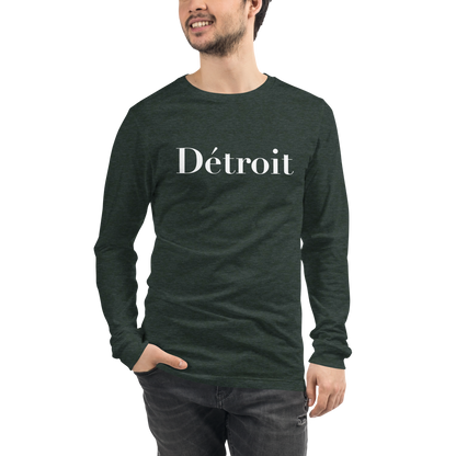 'Détroit' T-Shirt (Didot Font) | Unisex Long Sleeve