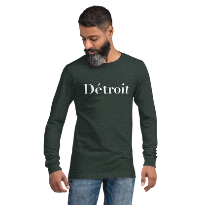 'Détroit' T-Shirt (Didot Font) | Unisex Long Sleeve