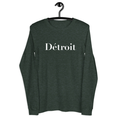 'Détroit' T-Shirt (Didot Font) | Unisex Long Sleeve