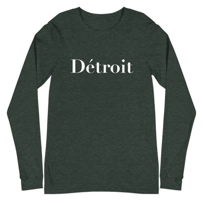 'Détroit' T-Shirt (Didot Font) | Unisex Long Sleeve