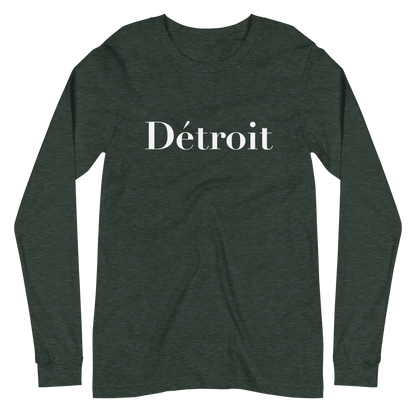 'Détroit' T-Shirt (Didot Font) | Unisex Long Sleeve