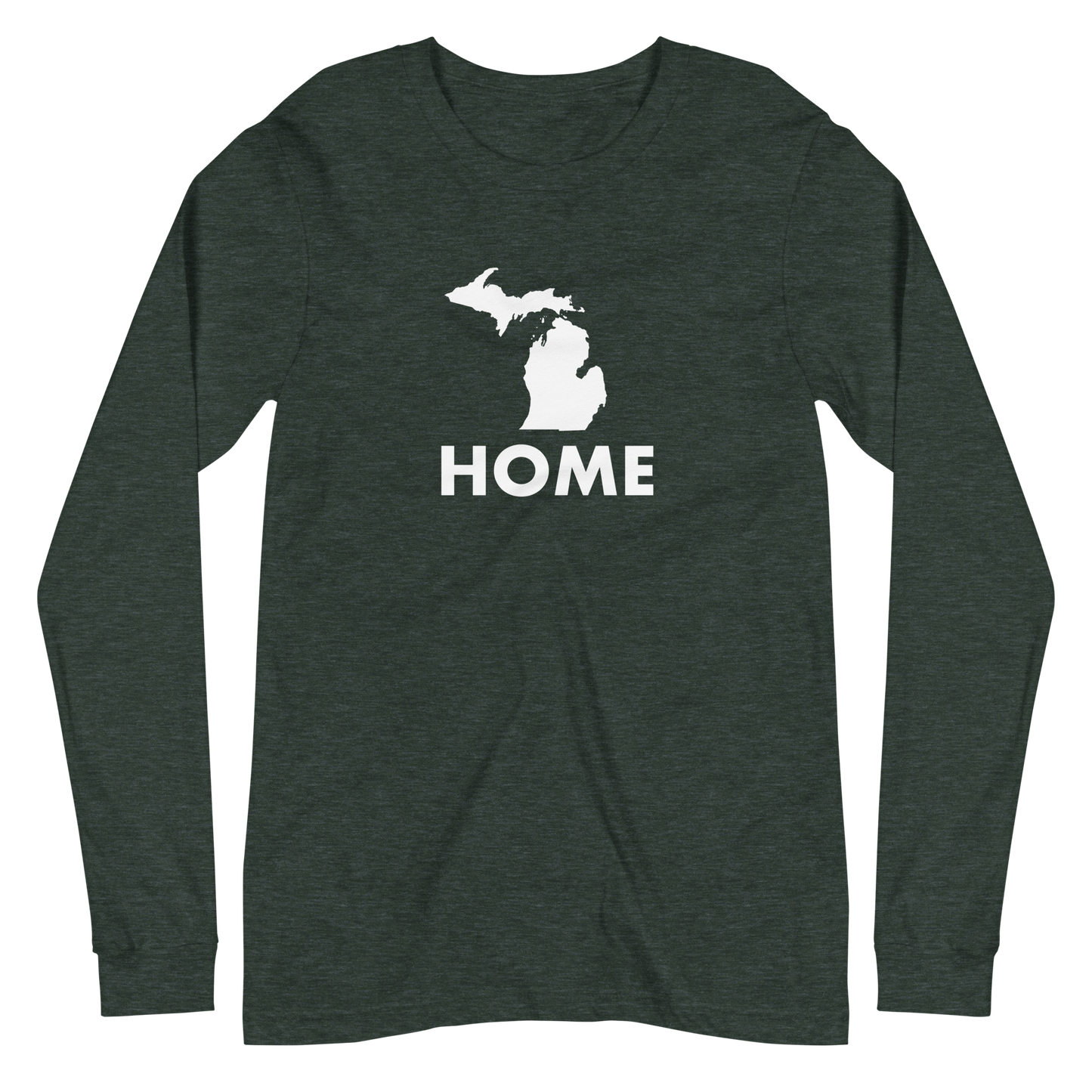 Michigan 'Home' T-Shirt (Geometric Sans Font) | Unisex Long Sleeve