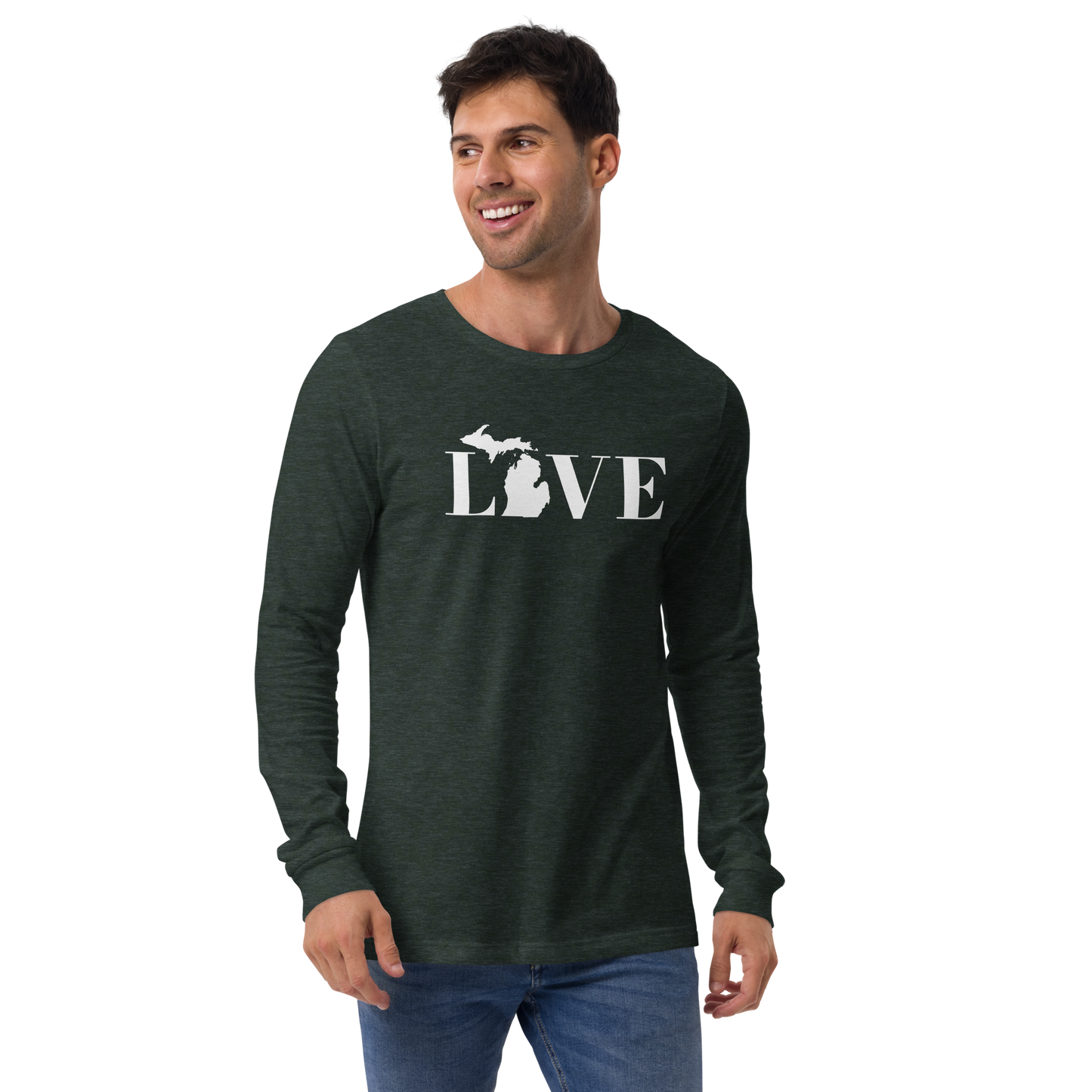 Michigan 'Love' T-Shirt (Didone Font) | Unisex Long Sleeve