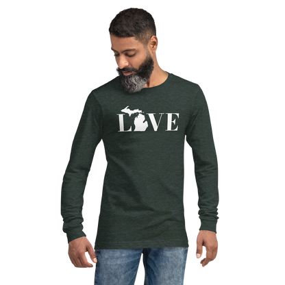 Michigan 'Love' T-Shirt (Didone Font) | Unisex Long Sleeve