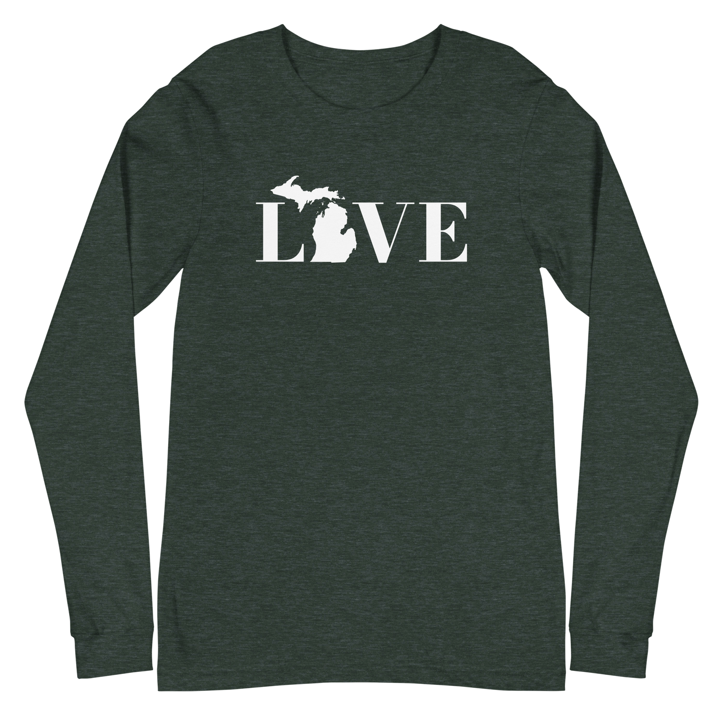 Michigan 'Love' T-Shirt (Didone Font) | Unisex Long Sleeve