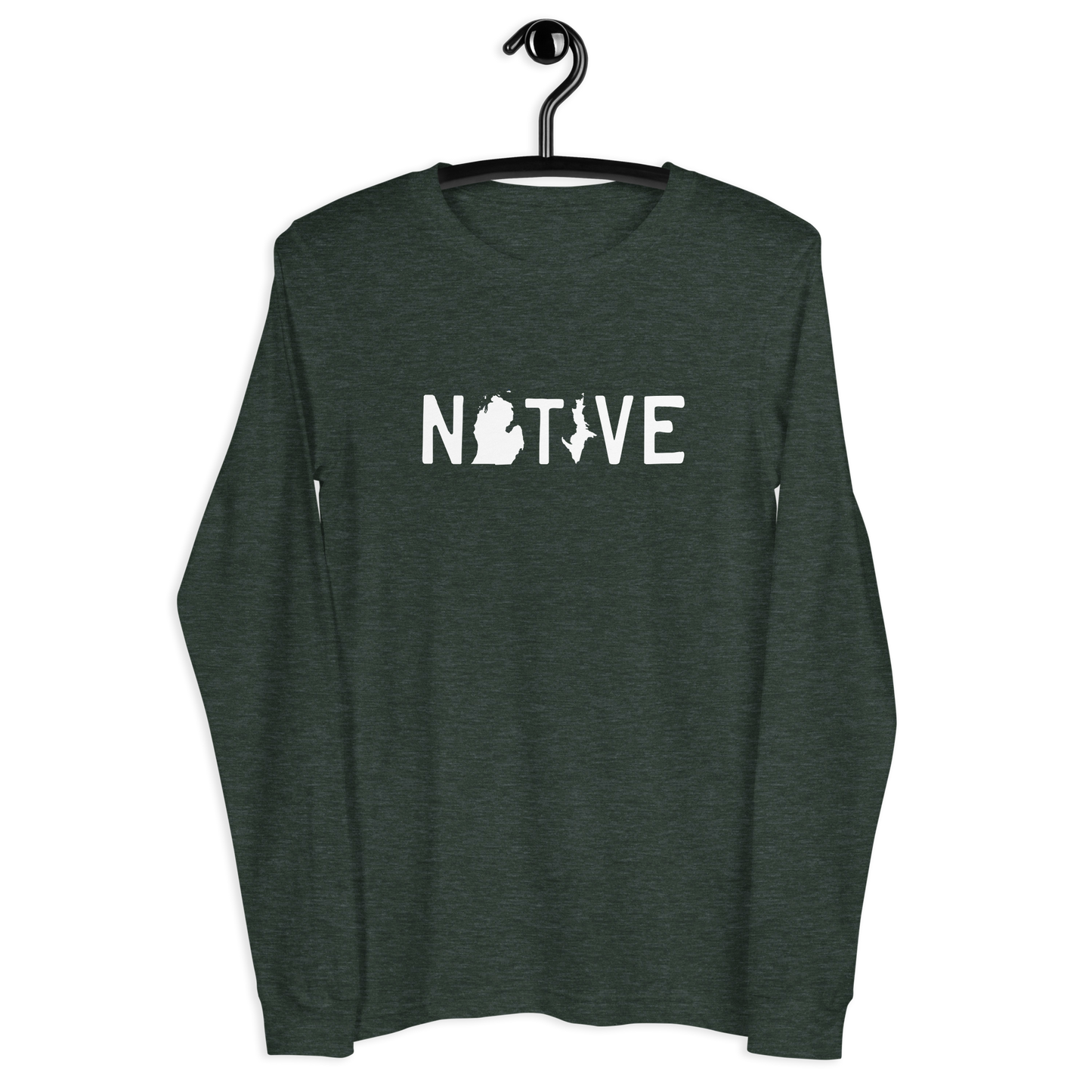 Michigan 'Native' T-Shirt (Licence Plate Font) | Unisex Long Sleeve