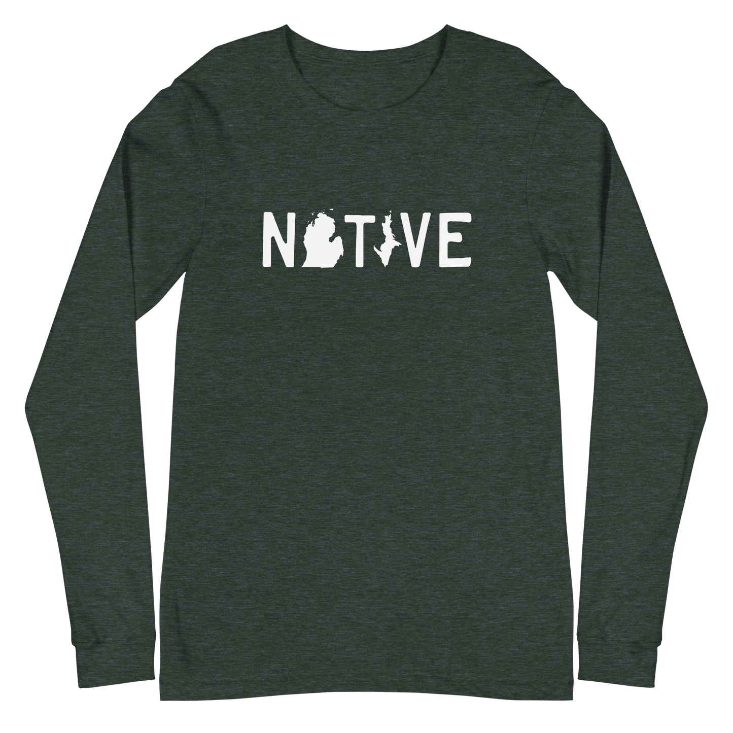 Michigan 'Native' T-Shirt (Licence Plate Font) | Unisex Long Sleeve