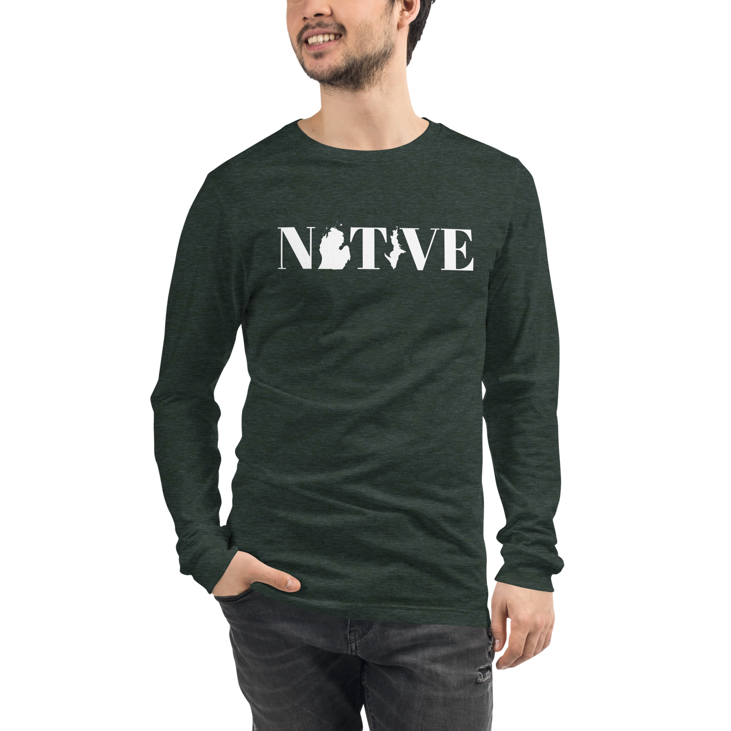 Michigan 'Native' T-Shirt (Didone Font) | Unisex Long Sleeve