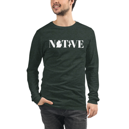 Michigan 'Native' T-Shirt (Didone Font) | Unisex Long Sleeve