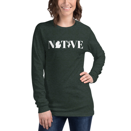 Michigan 'Native' T-Shirt (Didone Font) | Unisex Long Sleeve