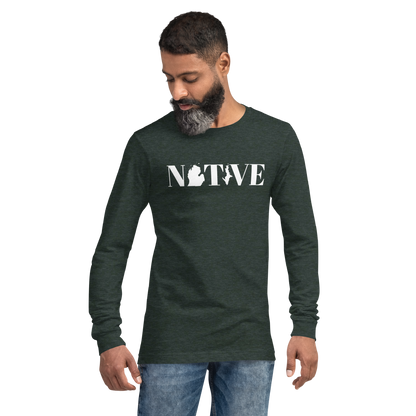 Michigan 'Native' T-Shirt (Didone Font) | Unisex Long Sleeve