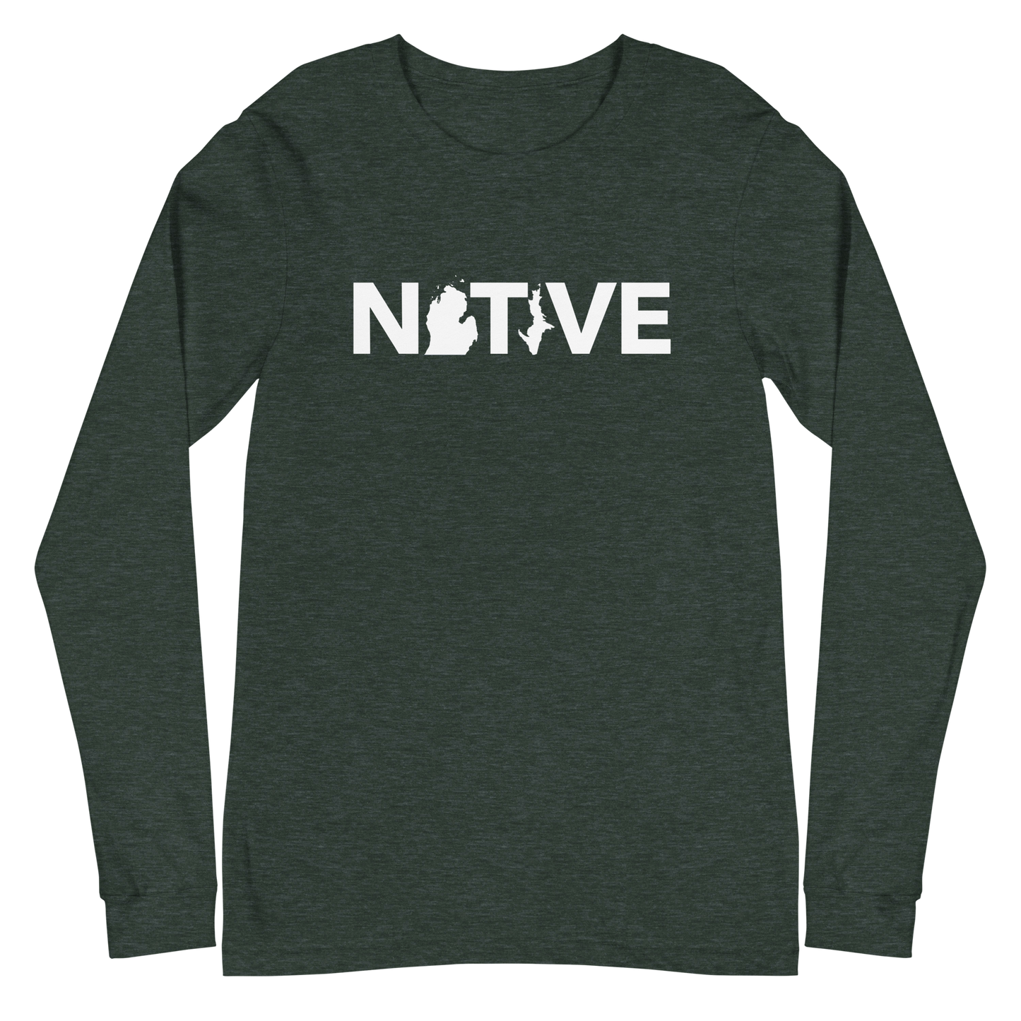 Michigan 'Native' T-Shirt (Geometric Sans Font) | Unisex Long Sleeve