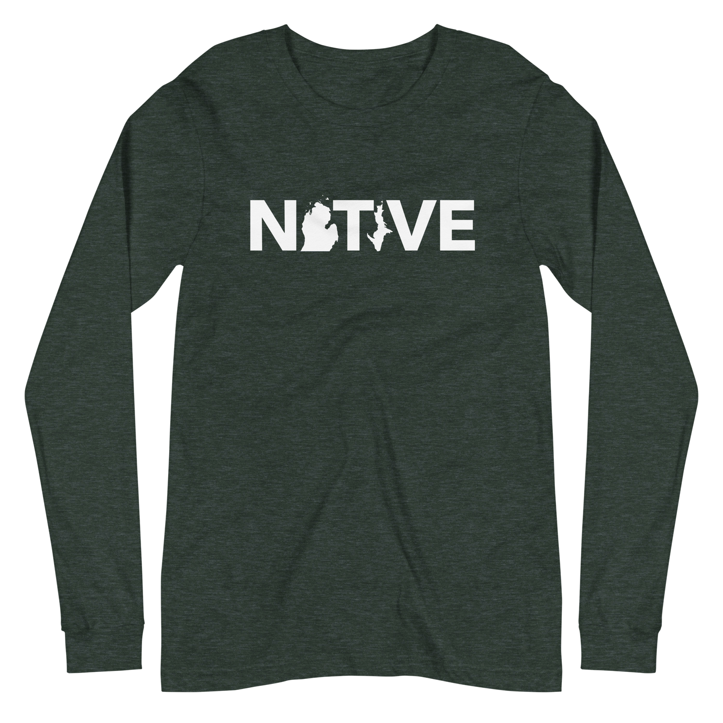 Michigan 'Native' T-Shirt (Geometric Sans Font) | Unisex Long Sleeve