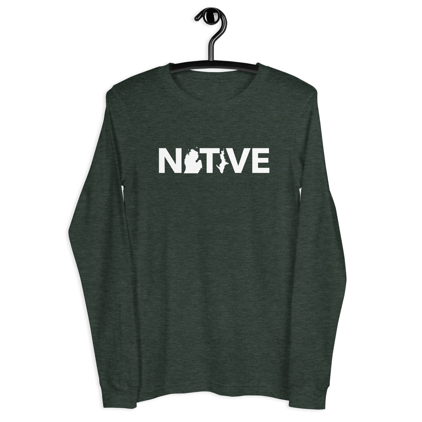 Michigan 'Native' T-Shirt (Geometric Sans Font) | Unisex Long Sleeve