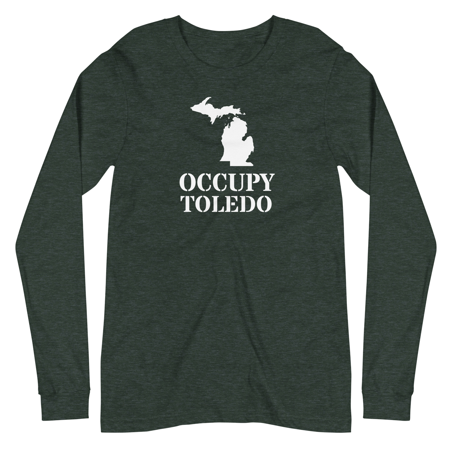 'Occupy Toledo' T-Shirt (w/ Corrected Michigan Outline) | Unisex Long Sleeve