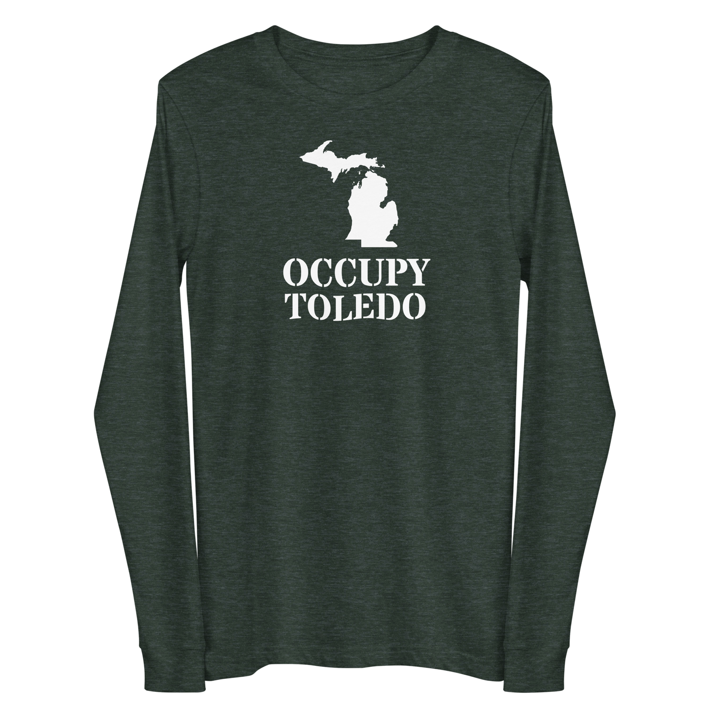 'Occupy Toledo' T-Shirt (w/ Corrected Michigan Outline) | Unisex Long Sleeve