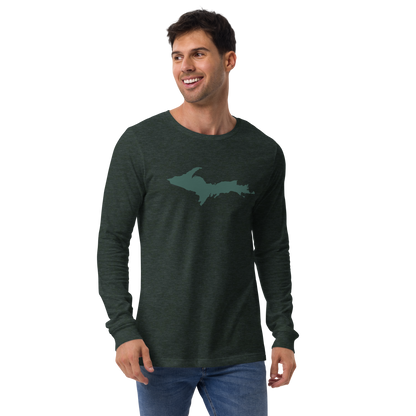 Michigan Upper Peninsula T-Shirt (w/ Green UP Outline) | Unisex Long Sleeve