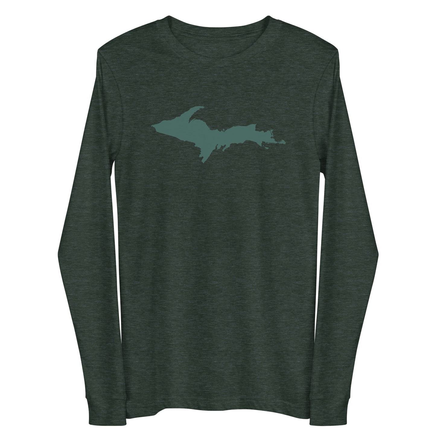 Michigan Upper Peninsula T-Shirt (w/ Green UP Outline) | Unisex Long Sleeve