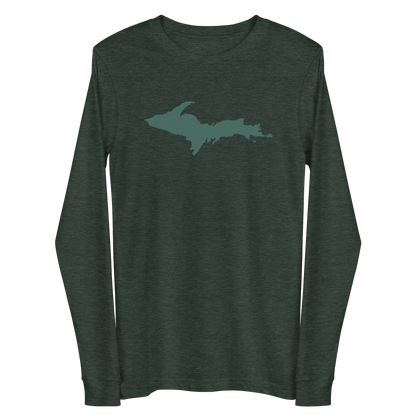 Michigan Upper Peninsula T-Shirt (w/ Green UP Outline) | Unisex Long Sleeve