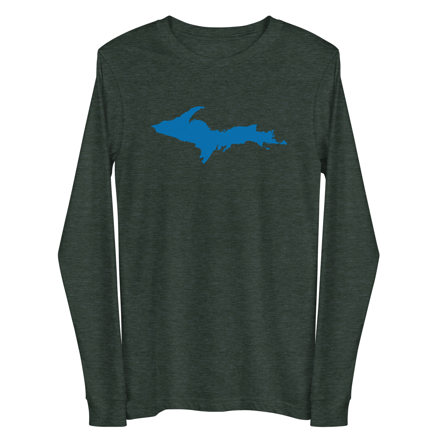 Michigan Upper Peninsula T-Shirt (w/ Azure UP Outline) | Unisex Long Sleeve