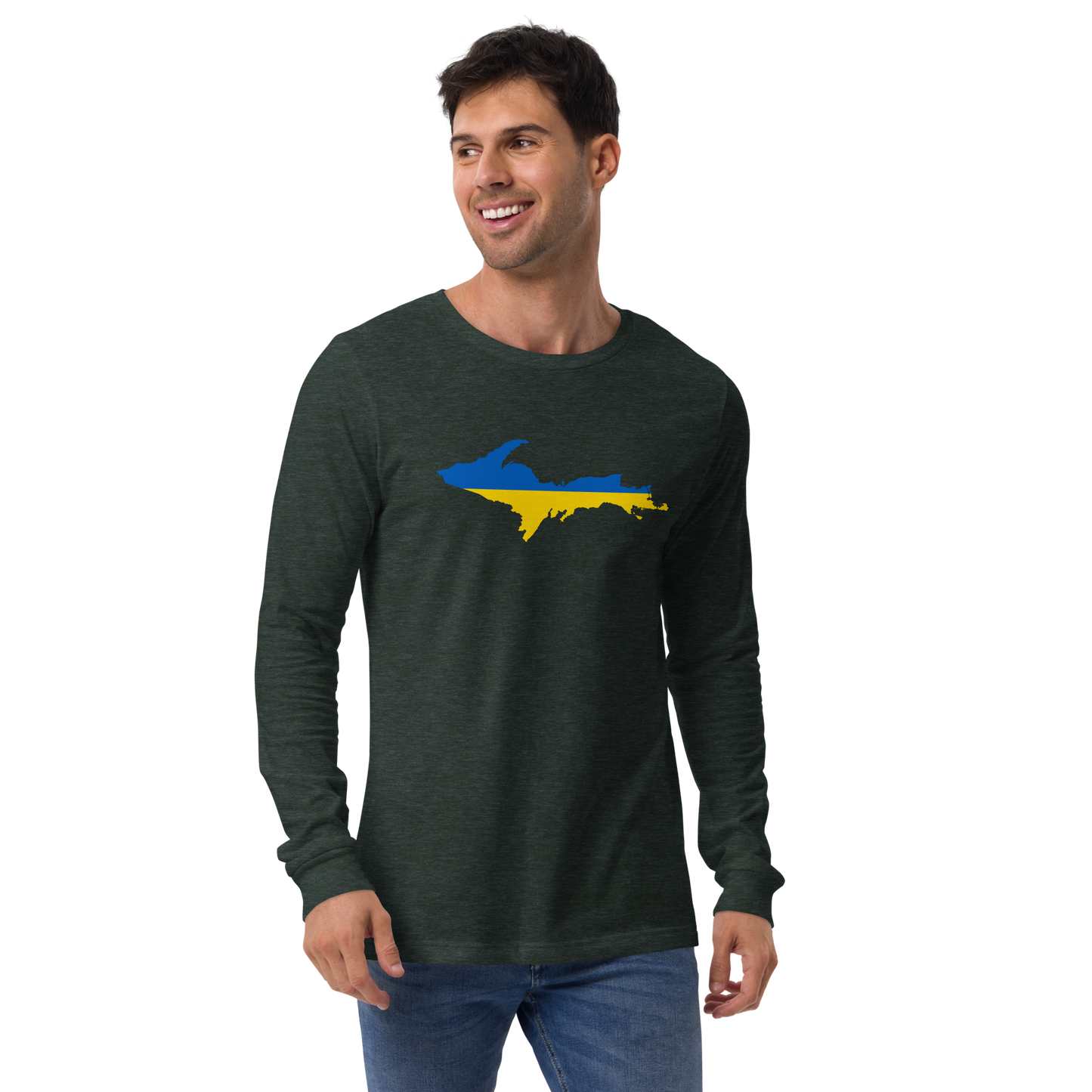 Michigan Upper Peninsula T-Shirt (w/ UP Ukraine Outline) | Unisex Long Sleeve