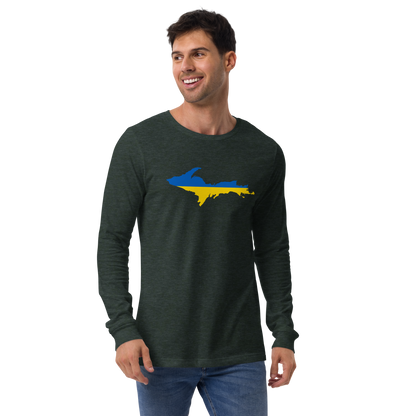 Michigan Upper Peninsula T-Shirt (w/ UP Ukraine Outline) | Unisex Long Sleeve