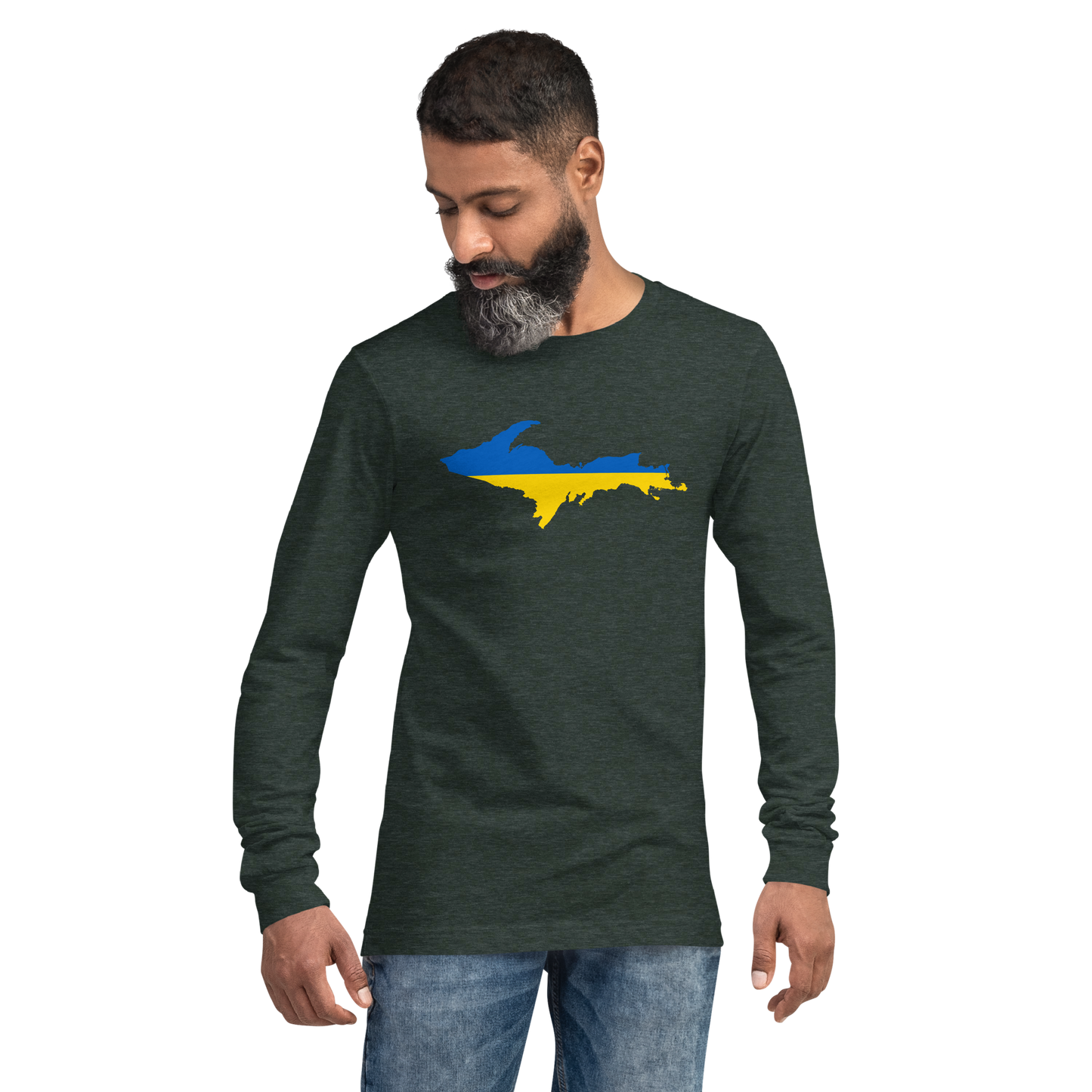 Michigan Upper Peninsula T-Shirt (w/ UP Ukraine Outline) | Unisex Long Sleeve