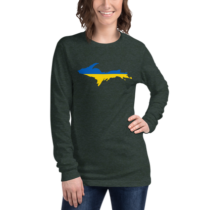 Michigan Upper Peninsula T-Shirt (w/ UP Ukraine Outline) | Unisex Long Sleeve